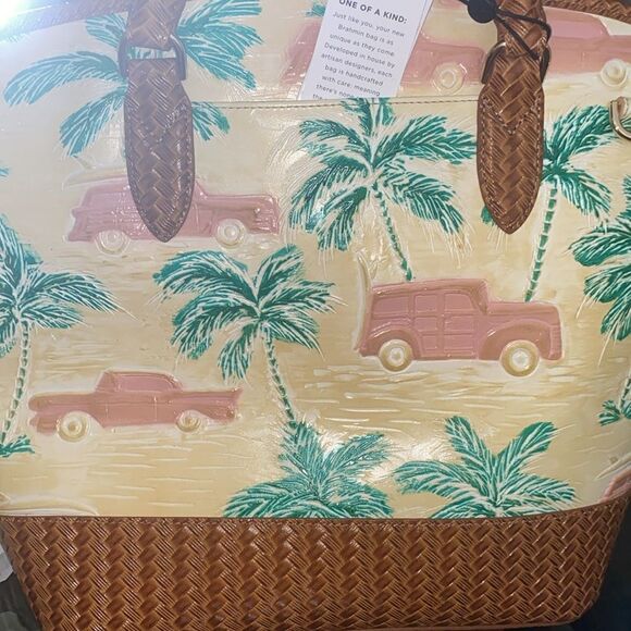 BRAHMIN Copa Cabana Collection Honey Brown Jeanne ToteBag with Dust Bag ⭐️Rare⭐️ - Picture 8 of 8